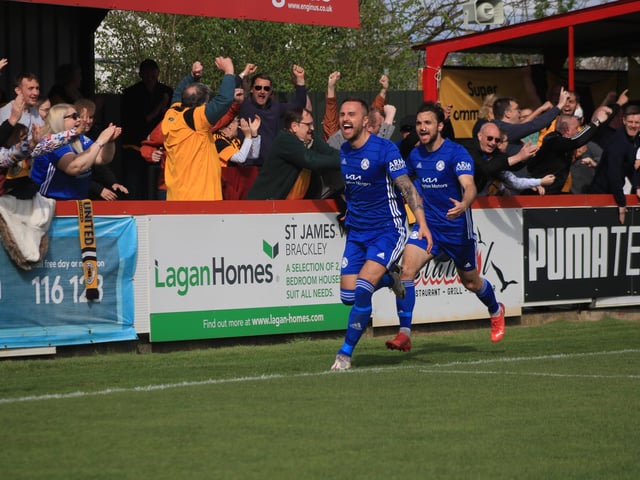 Fans at Brackley Town versus Boston United. Photo: Oliver Atkin