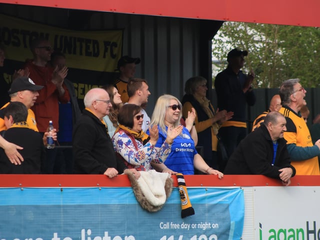 Fans at Brackley Town versus Boston United. Photo: Oliver Atkin
