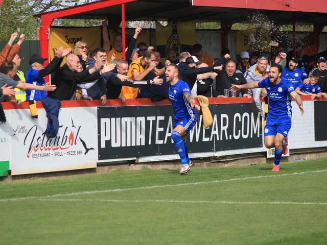 Fans at Brackley Town versus Boston United. Photo: Oliver Atkin