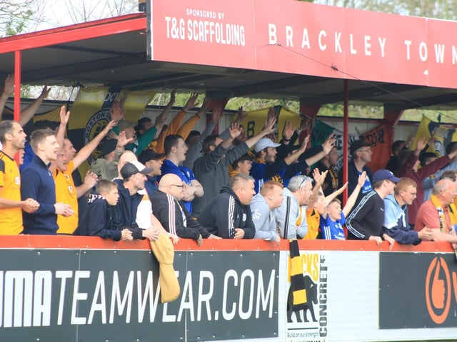 Fans at Brackley Town versus Boston United. Photo: Oliver Atkin