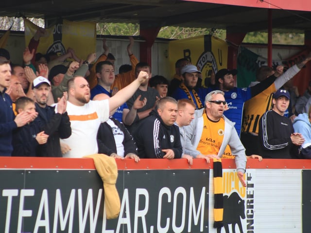 Fans at Brackley Town versus Boston United. Photo: Oliver Atkin