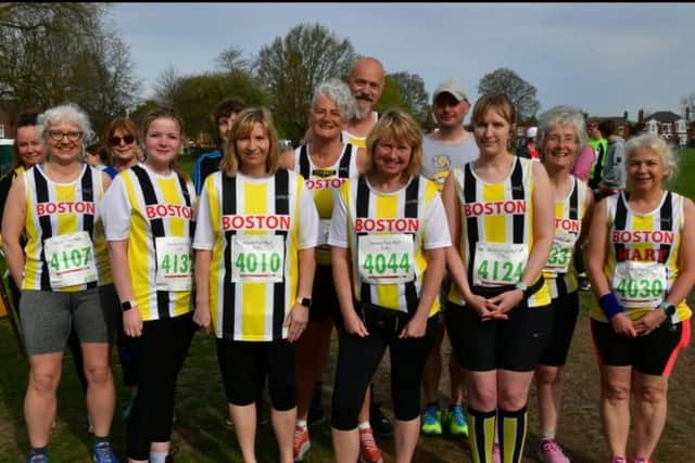 Boston Community Runners at the Boston UK Marathon.