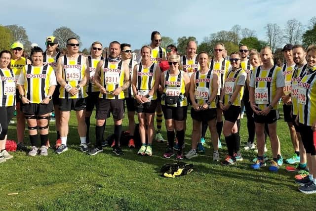 There was a brilliant turnout from Boston runners.