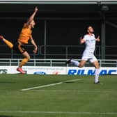 Jake Wright jnr celebrates in mid-air. Photo: Oliver Atkin