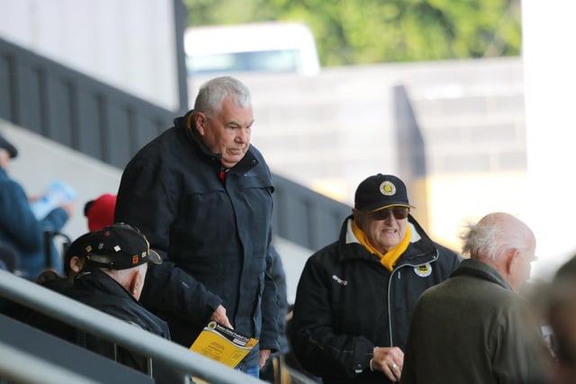 Fans watch Boston United v AFC Fylde.