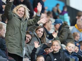 Fans watch Boston United v AFC Fylde.