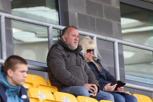 Fans watch Boston United v AFC Fylde.