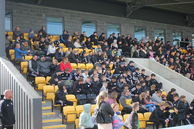 Fans watch Boston United v AFC Fylde. Photo: Oliver Atkin