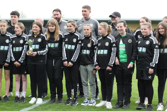 The girls' under 12s won the Dick Carrington Memorial Trophy Club Team of the Year. Photo: Oliver Atkin