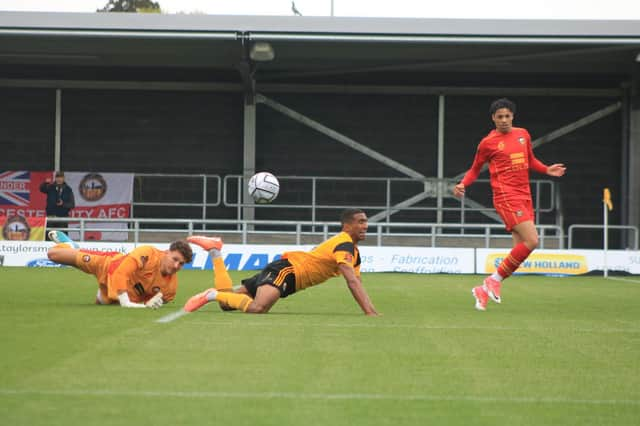 Boston United versus Gloucester City. Photo: Oliver Atkin