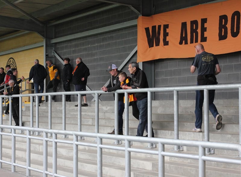 Supporters watch Boston United versus Gloucester City. Photo: Oliver Atkin
