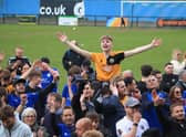 Boston United fans were out in force at Farsley Celtic. Photo: Oliver Atkin