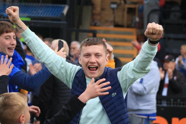 Boston United fans were out in force at Farsley Celtic. Photo: Oliver Atkin