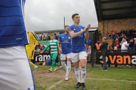 Boston United's Scott Duxbury wants to end a rocky season on a high. Photo: Oliver Atkin