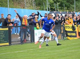 Danny Elliott wants to add to his 28 Boston United goals... but he wants promotion more. Photo: Oliver Atkin