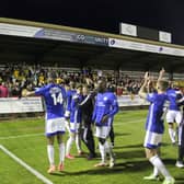 Boston United fans and players have enjoyed a special connection this month. Photo: Oliver Atkin