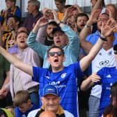 Boston United fans at York City. Photo: Oliver Atkin