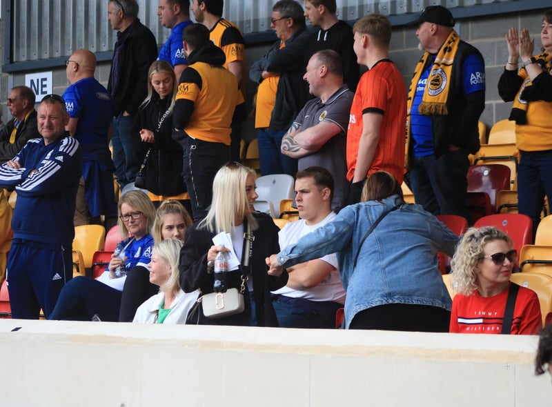 Boston United fans at York City. Photo: Oliver Atkin