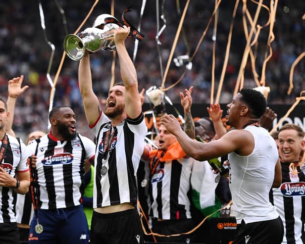 Grimsby Town beat Solihull Moors 2-1 to win promotion to League Two. Photo: Getty Images