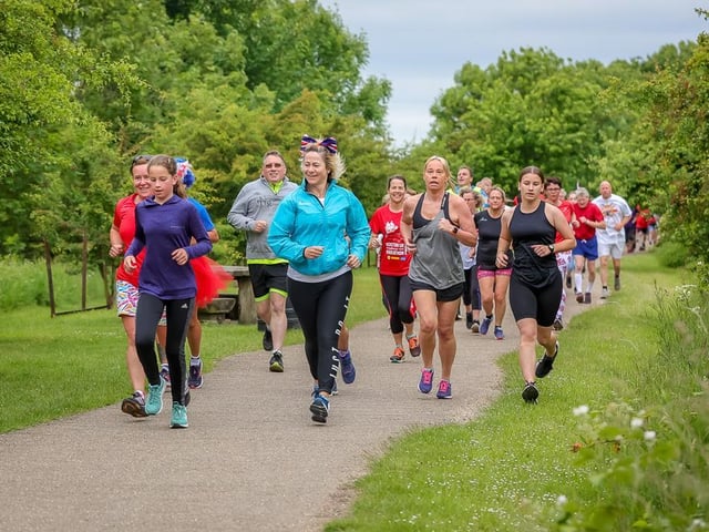 It was a mood of celebration at Boston parkrun. Photo: David Dales