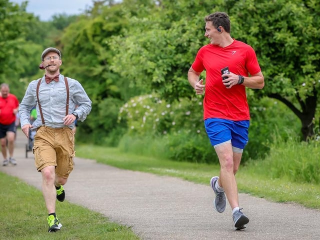 It was a mood of celebration at Boston parkrun. Photo: David Dales