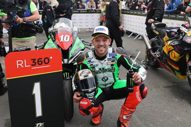 Peter Hickman celebrates.