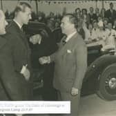 The Duke of Edinburgh with Sir Billy Butlin on his visit to Skegness Butlin's. Photo: Butlin's.