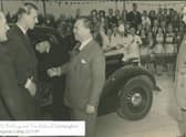 The Duke of Edinburgh with Sir Billy Butlin on his visit to Skegness Butlin's. Photo: Butlin's.