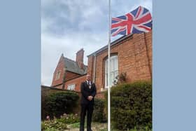 The Mayor of Louth, Councillor Darren Hobson, outside The Sessions House.
