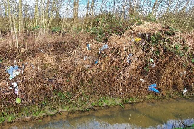 Some of the rubbish at Drainside South