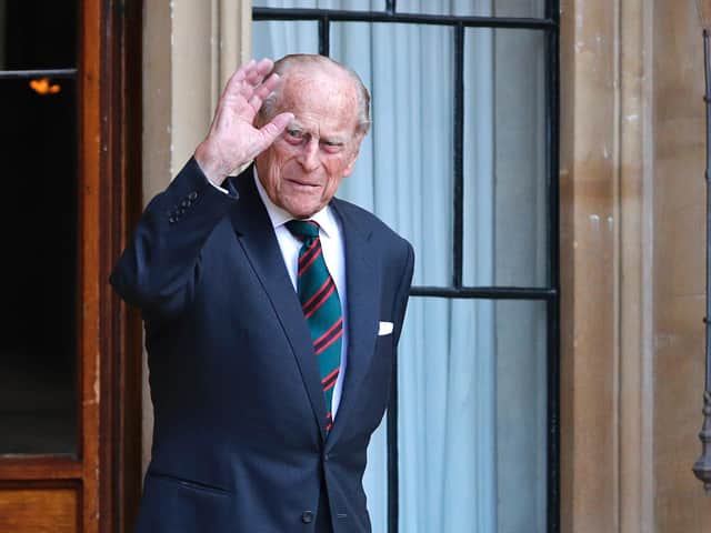 A picture taken in July 2020 of the Duke of Edinburgh at The Rifles ceremony (Photo by Adrian Dennis - WPA Pool/Getty Images)