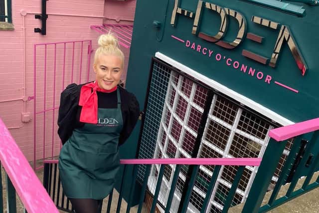 Darcy O’Connor opens Hidden hair and beauty salon in Rutland Road, Skegness, on Monday.