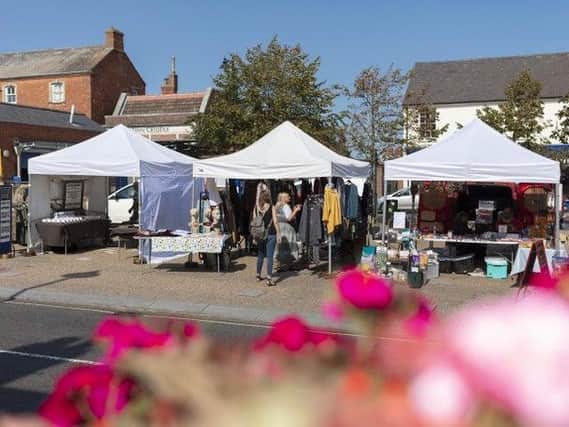 Spilsby Market is welcoming early visitors to the town.