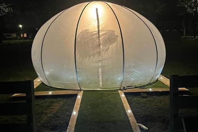 One of the new outside party pods at the Welcome Inn in Skegness.