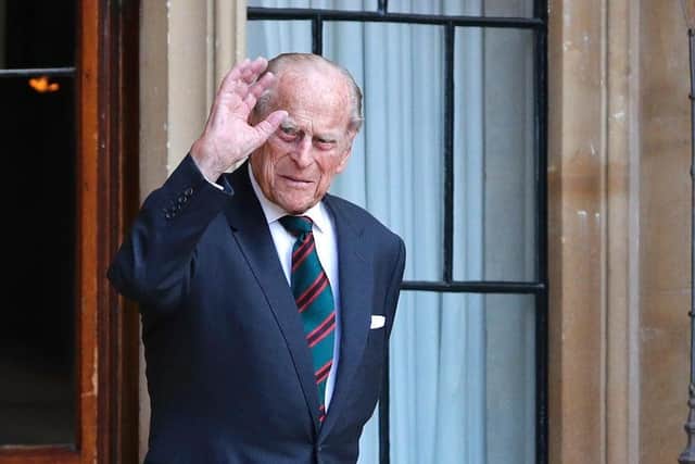 A picture of the Duke of Edinburgh at The Rifles ceremony taken in July 2020 (Photo by Adrian Dennis - WPA Pool/Getty Images)