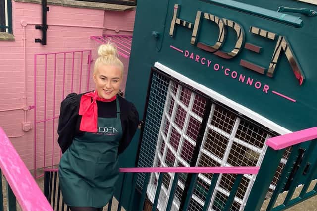 Darcy O’Connor welcoming customers to her new salon in Skegness, Hidden.