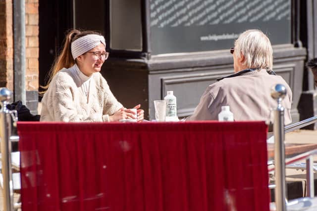 Scenes from the Cornmarket on Monday (April 12). Photo: John Aron.