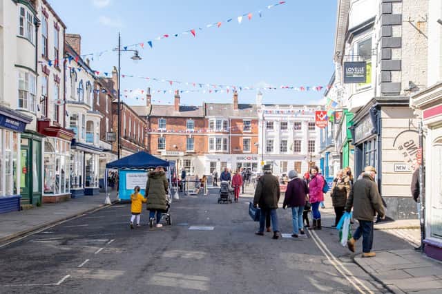 Scenes from the Cornmarket on Monday (April 12). Photo: John Aron.