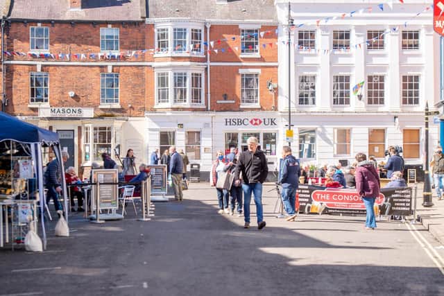 Scenes from the Cornmarket on Monday (April 12). Photo: John Aron.
