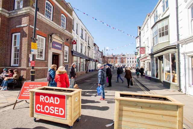 Scenes from the Cornmarket on Monday (April 12). Photo: John Aron.