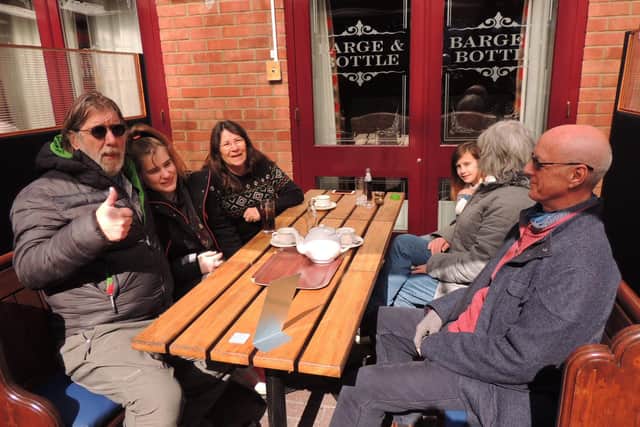 The Bridgewater family at the Barge and Bottle, Sleaford. "What a relief to be able to walk into a pub," said Paul Bridgewater. EMN-211204-163408001