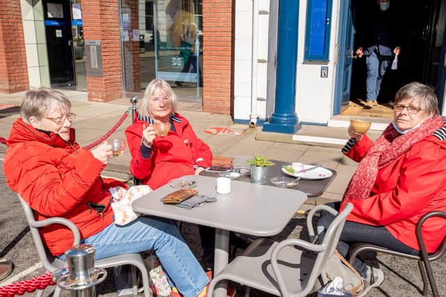 Scenes from Louth town centre on Monday (April 12).