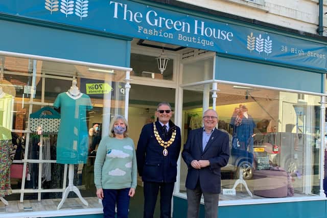 Mayor of Spilsby Coun Terry Taylor popped to wish the staff at Greenhouse good luck.