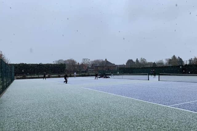 The weather conditions were bizarre on Sunday.