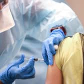 Covid-19 injection.  (Photo by Mario Tama/Getty Images)