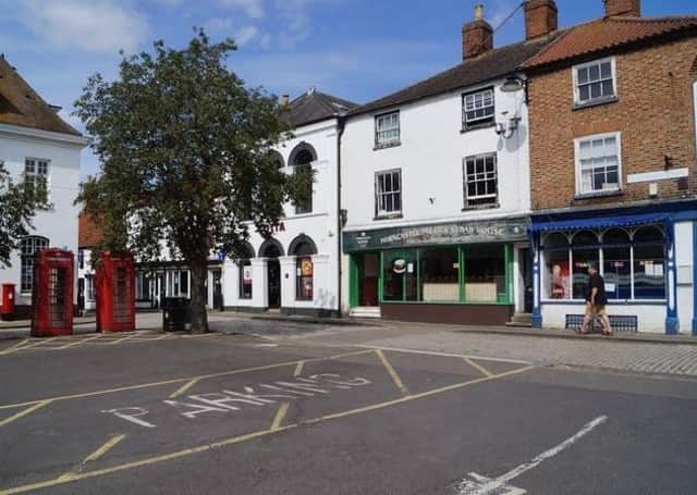 It’s all quiet in Horncastle’s Market  Place where the failure to secure a road closure has led to strong words between councillors
