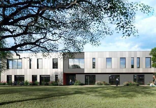 An architect’s image of what the new near £8m headquarters/hub will look like. The building will include education facilities