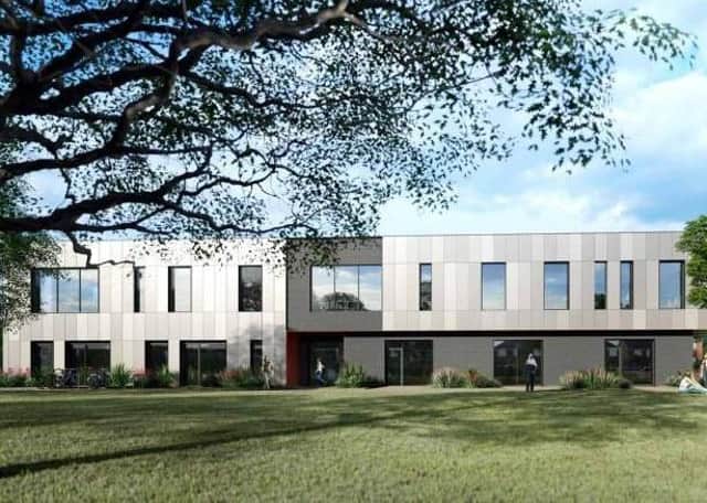 An architect’s image of what the new near £8m headquarters/hub will look like. The building will include education facilities