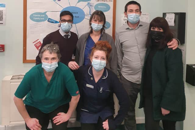 The 'A Team' of Covid vaccinators at the pop-up clinic in Ruskington with manager Darren Altus. EMN-210415-094956001