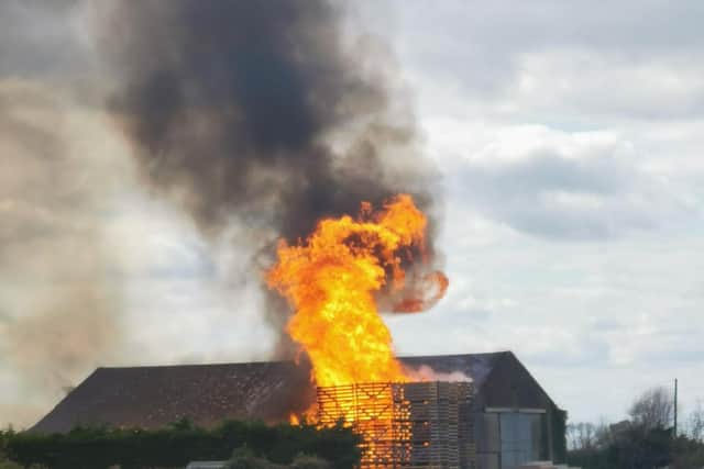 Kevin Patchett sent in this image of yesterday's fire